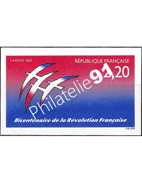 France, n° 2560b, non dentelé, timbres France