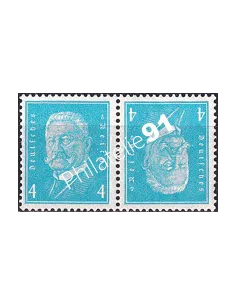 Allemagne, Weimar, n° 401Aa, paires tete-beche, timbres Europe