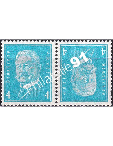 Allemagne, Weimar, n° 401Aa, paires tete-beche, timbres Europe