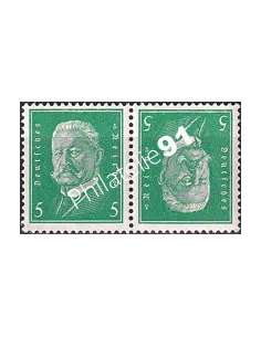 Allemagne, Weimar, n° 402a, paires tete-beche, timbres Europe