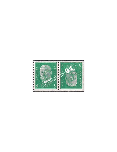 Allemagne, Weimar, n° 402a, paires tete-beche, timbres Europe