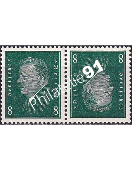 Allemagne, Weimar, n° 403a, paires tete-beche, timbres Europe