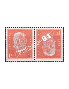 Allemagne, Weimar, n° 404Ba, paires tete-beche, timbres Europe