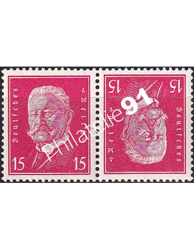 Allemagne, Weimar, n° 405a, paires tete-beche, timbres Europe