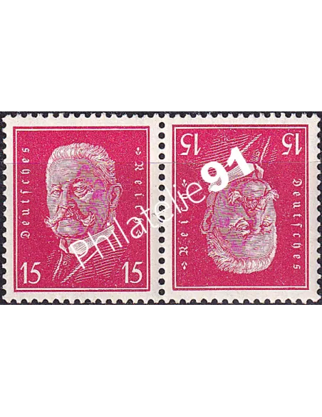 Allemagne, Weimar, n° 405a, paires tete-beche, timbres Europe