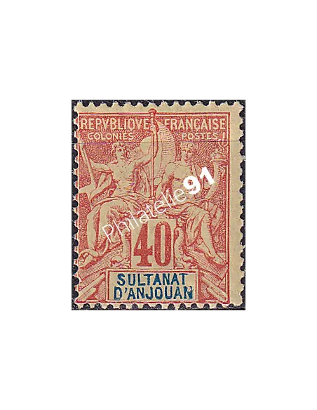 ANJOUAN, n° 10 charnière, timbres des colonies françaises