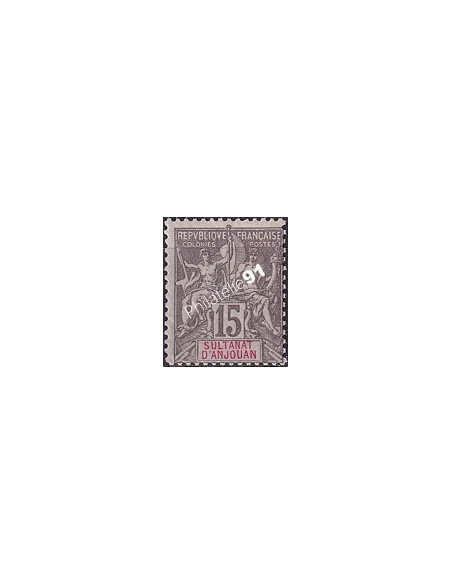ANJOUAN, n° 15 charnière, timbres des colonies françaises