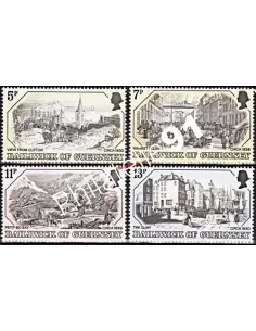 Timbres de GUERNESEY n° 152 à 155 - Paysages