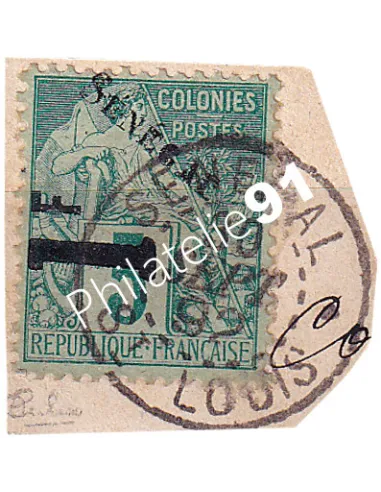 Sénégal ,n° 7 oblitéré, sur fragment, timbres Colonies Françaises