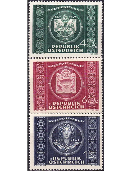Autriche, n° 779 à 781, collection timbres Europe