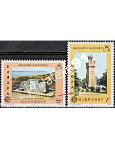 Timbres de GUERNESEY n° 156 à 157, EUROPA 1978, Monuments, Europe