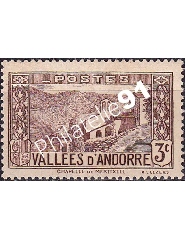 Timbre n° 26 charnière, collection timbres Andorre Français