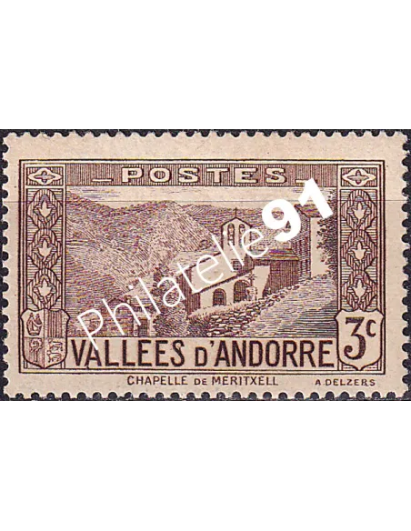 Timbre n° 26 charnière, collection timbres Andorre Français
