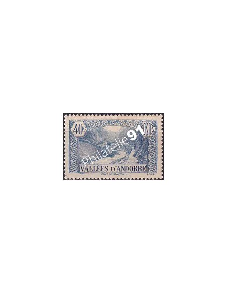 Timbre n° 33 charnière, collection timbres Andorre Français