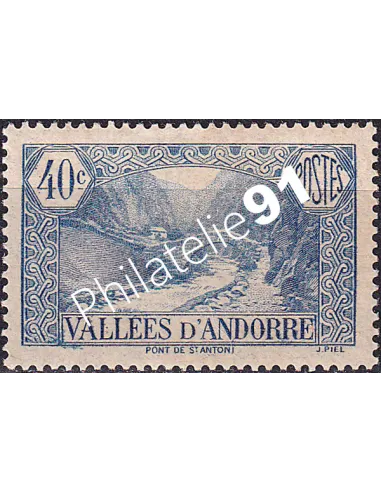 Timbre n° 33 charnière, collection timbres Andorre Français