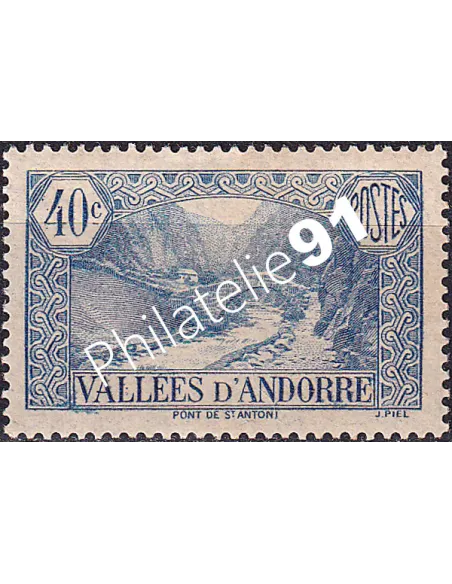 Timbre n° 33 charnière, collection timbres Andorre Français