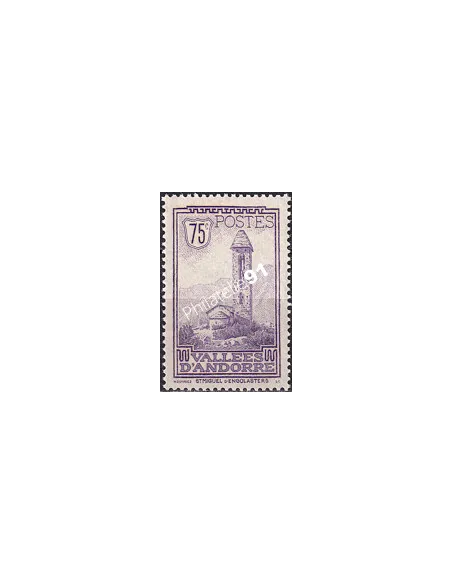 Timbre n° 37, collection timbres Andorre Français