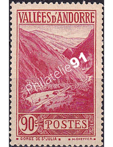 Timbre n° 38, collection timbres Andorre Français