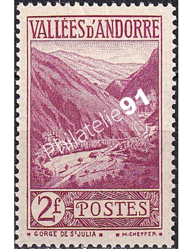 Timbre n° 41, collection timbres Andorre Français