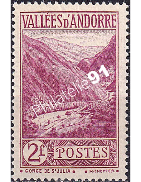 Timbre n° 41, collection timbres Andorre Français
