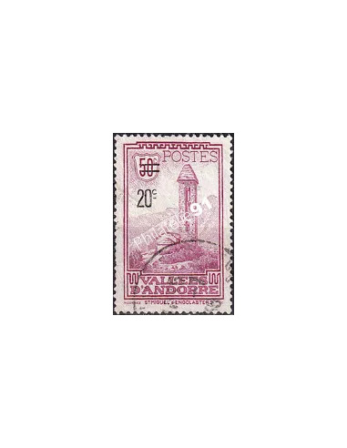 Timbre n° 46 oblitéré, collection timbres Andorre Français