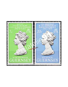 Timbres de GUERNESEY n° 158 à 159, ÉLISABETH II, timbres d'Europe
