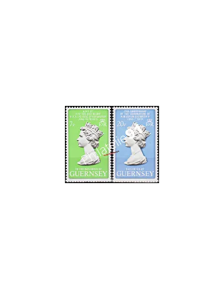 Timbres de GUERNESEY n° 158 à 159, ÉLISABETH II, timbres d'Europe