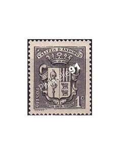 Timbre n° 47 charnière, collection timbres Andorre Français