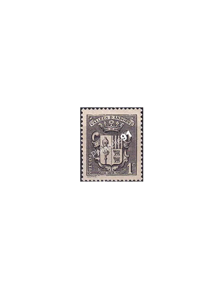 Timbre n° 47 charnière, collection timbres Andorre Français