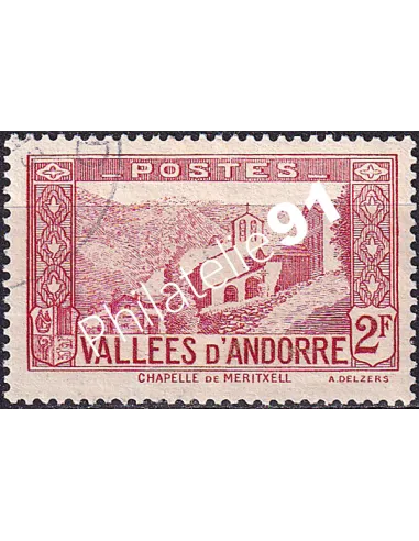Timbre n° 81 oblitéré, collection timbres Andorre Français