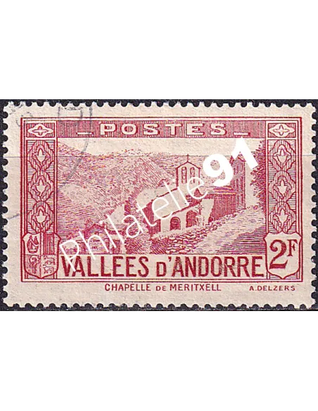 Timbre n° 81 oblitéré, collection timbres Andorre Français