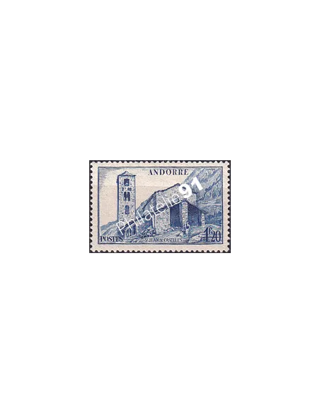 Timbre n° 101 charnière, collection timbres Andorre Français