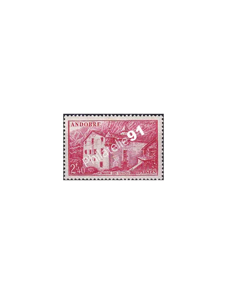 Timbre n° 104 charnière, collection timbres Andorre Français