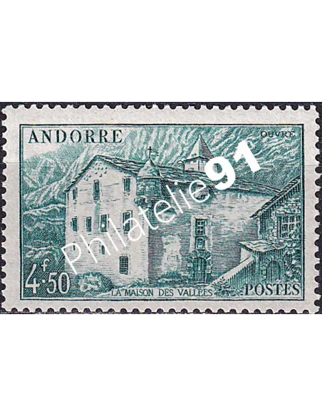 Timbre n° 108A charnière, collection timbres Andorre Français