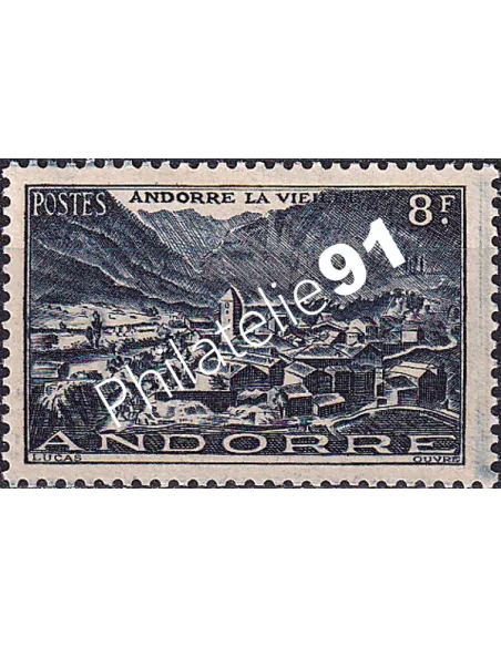 Timbre n° 127 charnière, collection timbres Andorre Français