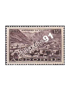 Timbre n° 132 charnière, collection timbres Andorre Français