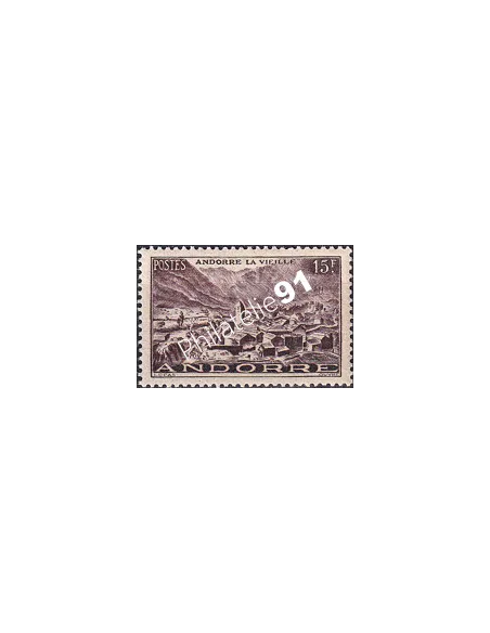 Timbre n° 132 charnière, collection timbres Andorre Français