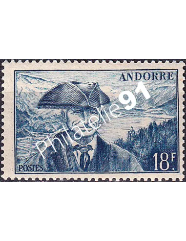 Timbre n° 133 charnière, collection timbres Andorre Français