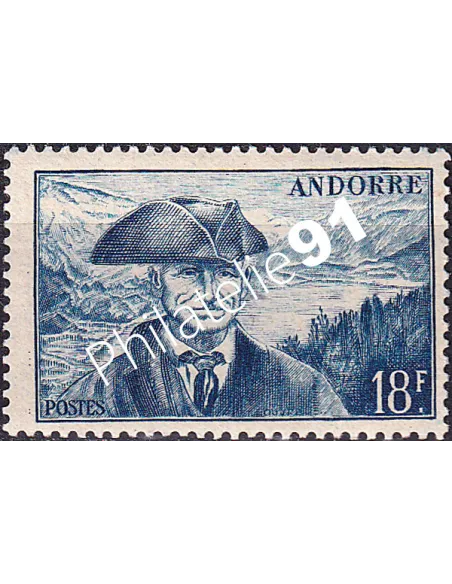 Timbre n° 133 charnière, collection timbres Andorre Français