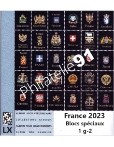Jeu DAVO France 2023 pour les blocs spéciaux FRANCE 1 G 2023/2