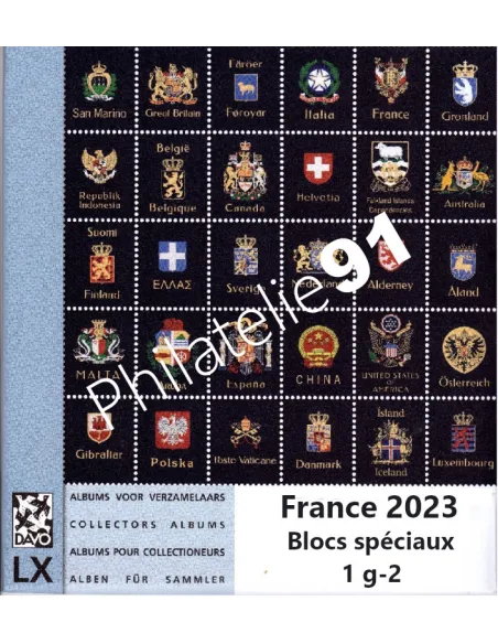 Jeu DAVO France 2023 pour les blocs spéciaux FRANCE 1 G 2023/2