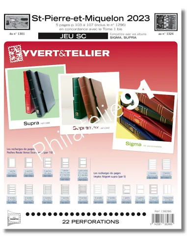 Pages SC 2023 de St-Pierre et Miquelon, Jeux 2023 Yvert et Tellier