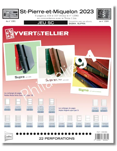 Pages SC 2023 de St-Pierre et Miquelon, Jeux 2023 Yvert et Tellier
