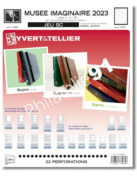 Pages SC Musée imaginaire 2023, Jeux 2023 Yvert et Tellier