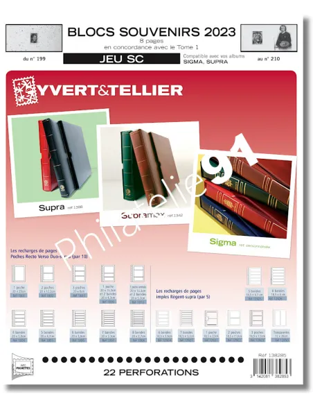 Pages SC blocs-souvenirs 2023 de France, Jeux 2023 Yvert et Tellier