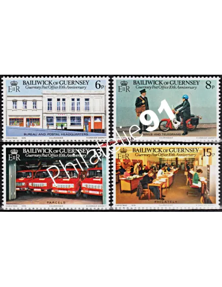 GUERNESEY - n°  190 à 193 - POSTE - NOEL