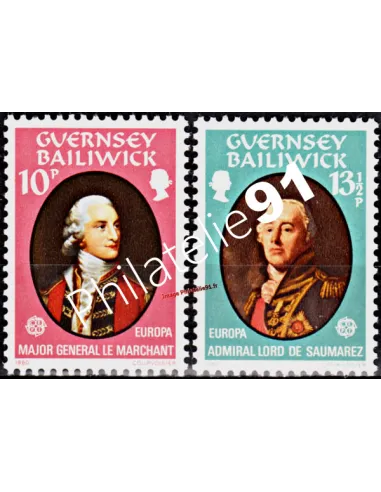 GUERNESEY - n°  199 à 200 - EUROPA - Pers. célèbres - 1980