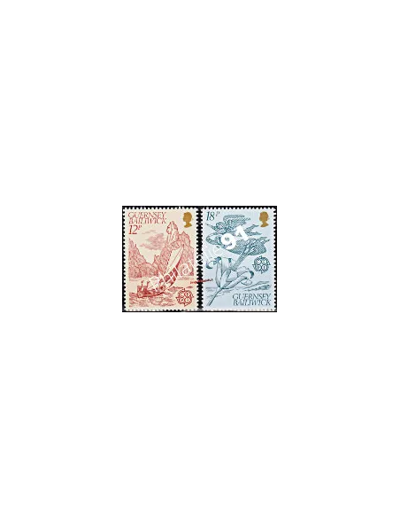 Timbres de GUERNESEY n° 217 à 218 - EUROPA 1981 - Le Folklore