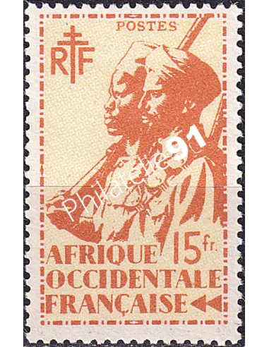 A.O.F. n° 21 charnière, collection timbres colonies françaises