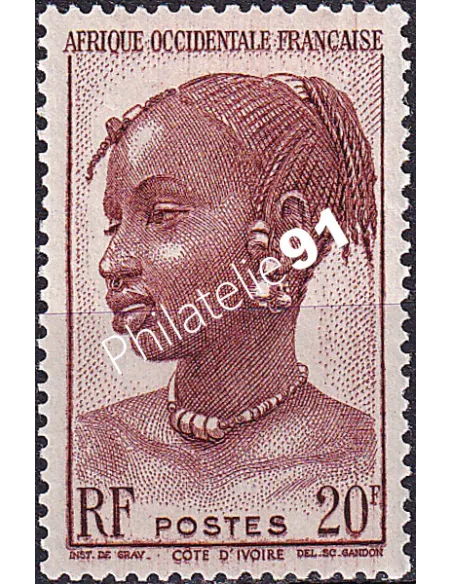 A.O.F. n° 41 charnière, collection timbres colonies françaises